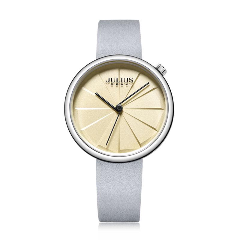 New Lady Women's Watch Japan Quartz Classic Fashion Simple Hours Bracelet Real Leather Clock Girl's Birthday Gift Julius Box