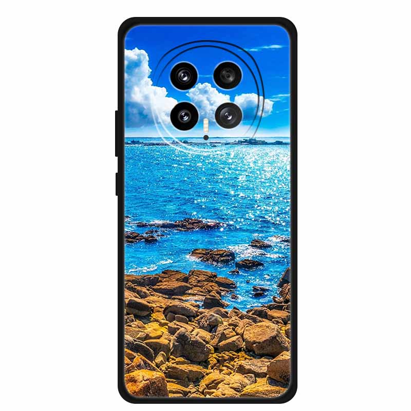 Защитный чехол для мобильного телефона For Honor Magic8 5G, с цветочным рисунком, мягкий, черный силикон, задняя крышка для Honor Magic 8 2025, чехол Funda