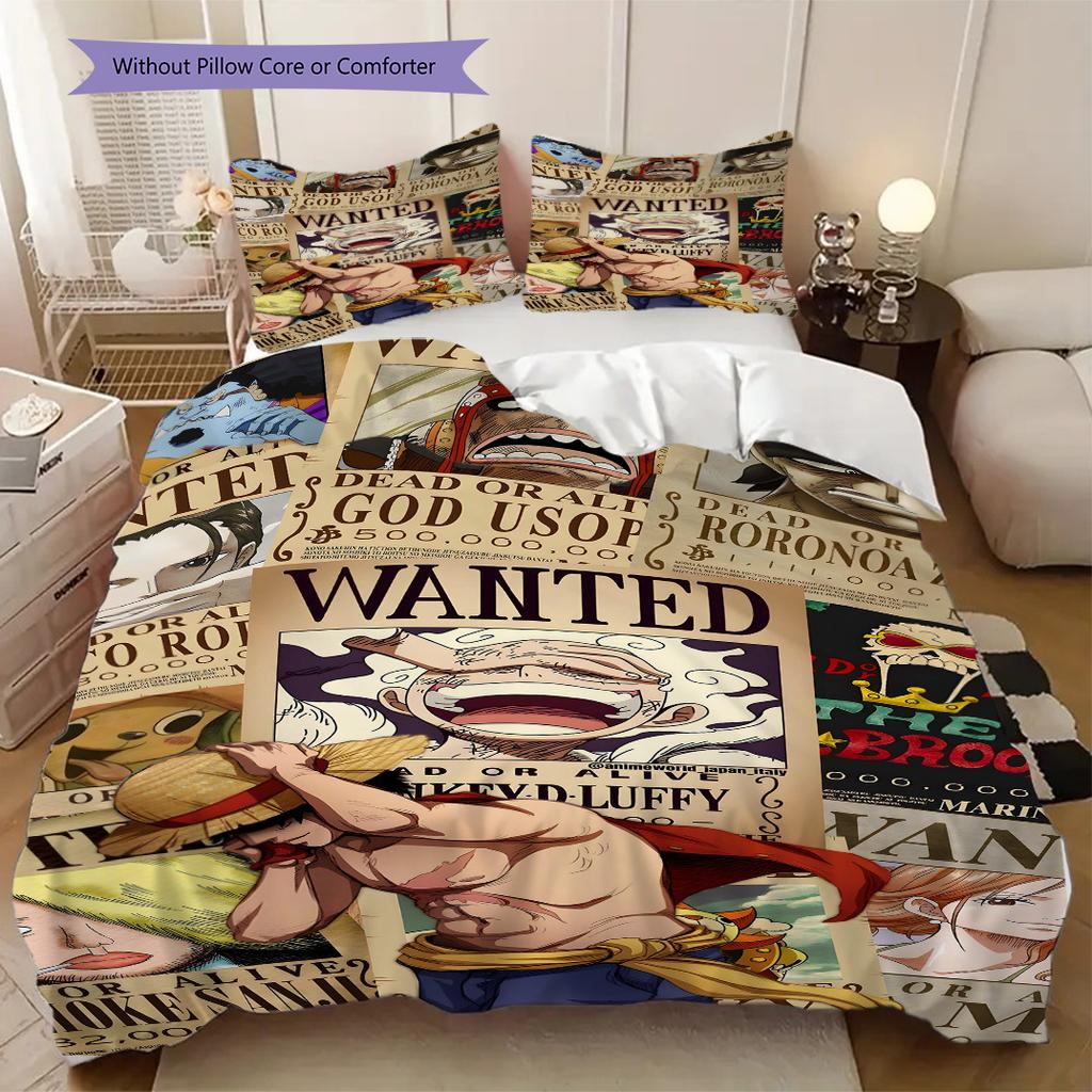 Anime One Piece Soft Comfortable Duvet Cover, Children's Bedding Set Gift, Various Sizes Available LXR175