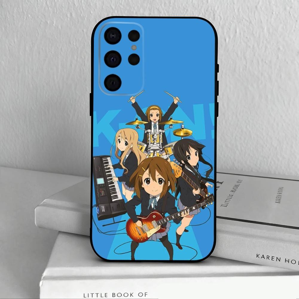 K-K-ON M-Music G-Girls Phone Case For Samsung S25,24,23,22,30,21,10,9,Ultra,Plus,Lite,FE,4,5 G Soft Black Case