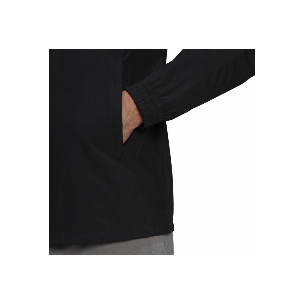 Adidas Мужская куртка Entrada 22 All-Weather Solid Color с капюшоном и длинными рукавами, черная HB0581