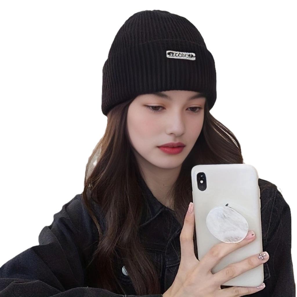 Вязаная шерстяная шапка женская холодная шапка для зимних шапок мужская дынная меховая шапка однотонная универсальная шляпа Yuppi Tide