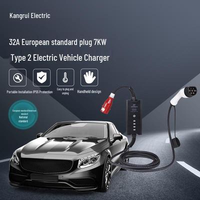 Портативное зарядное устройство для электромобилей 32А, стандарт Type 2 EU и Type 1 US