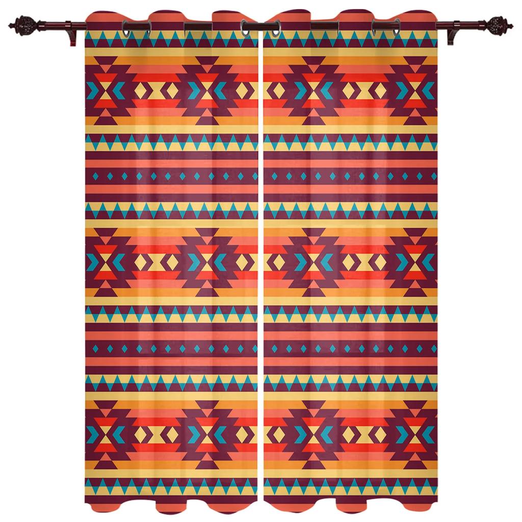 Бохо Племенной Тотем Оконные Шторы Современный Европейский Стиль Шторы для Спальни Гостиной Жалюзи Оконный Фон Шторы 2 Панели