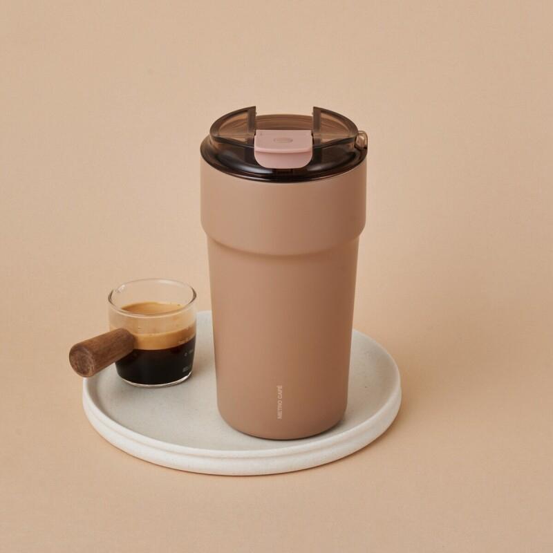 LocknLock Metro Cafe Ceramic Stainless Steel Vacuum Tumbler Coffee Mug 500ml Premium Insulated Bottle