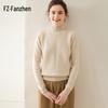 Fanzhen Women's Thickened Half-Turtleneck Cashmere Blend Sweater