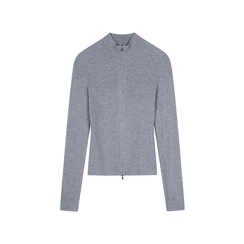 JNBY 2025 Spring Mock Neck Wool Blend Knit Sweater