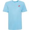 Solid Color Crew Neck Short-Sleeve T-Shirt Unisex Tops Sky-Blue AR4997-499