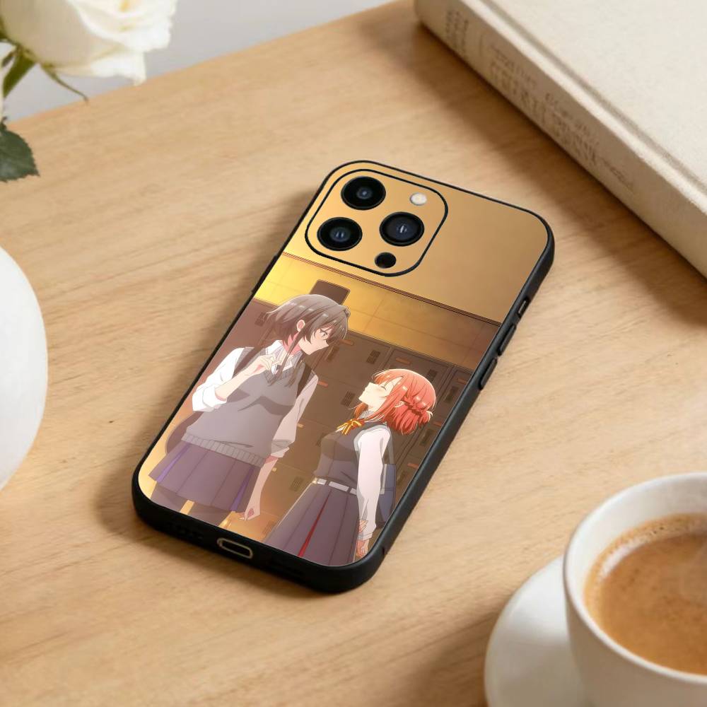 Чехол для телефона Asanagi Yori и Kino Himari Для iPhone 17 16 15 14 13 12 Max Plus Силиконовый Черный Чехол