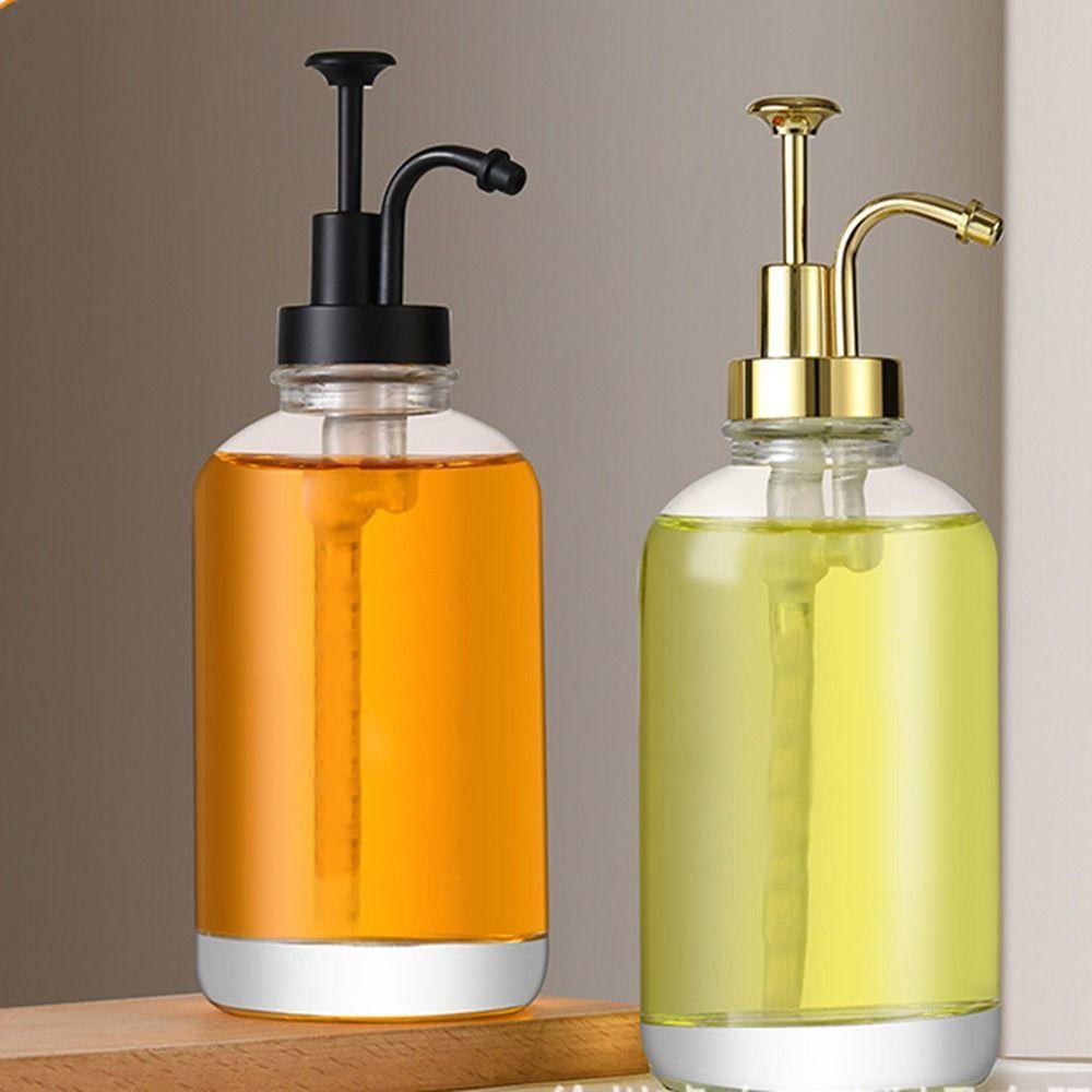 Upgraded Pump Syrup Bottle Clear Glass Coffee Bar Accessories Simple Hand Soap Dispenser  Maple