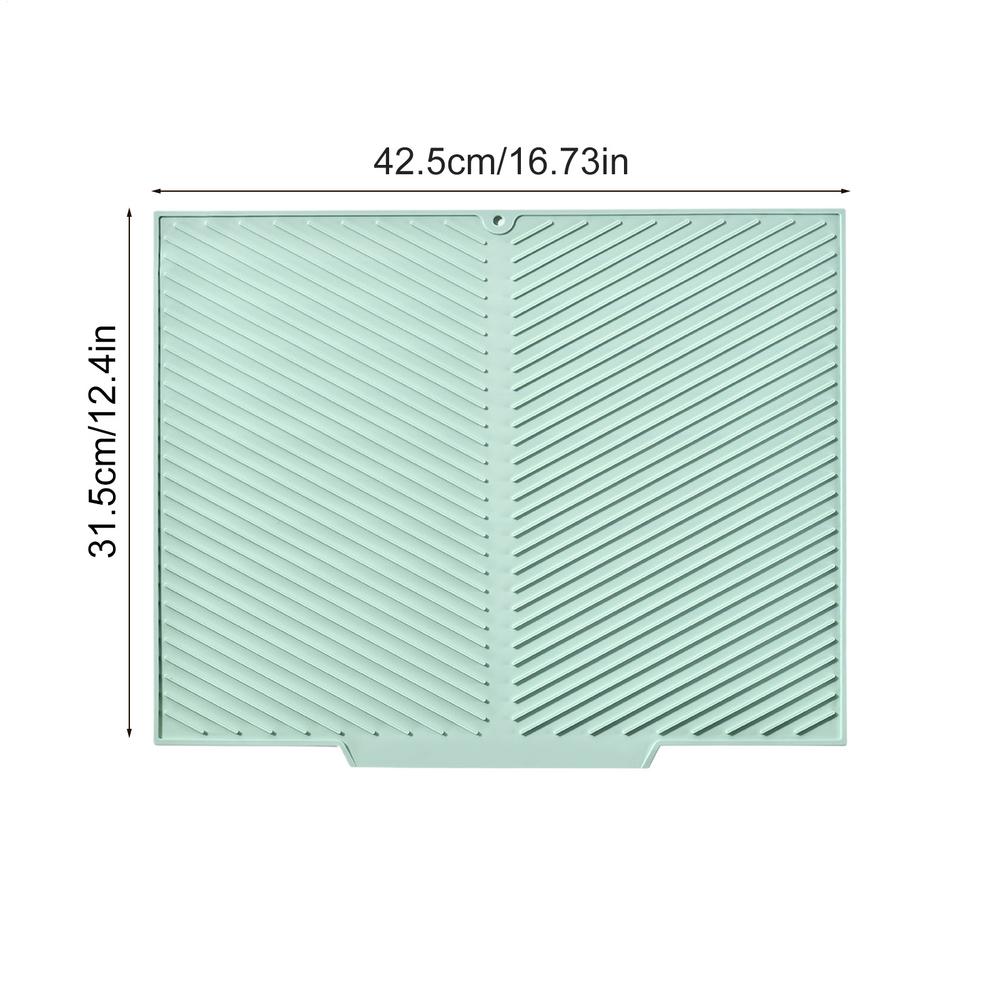 Dish Drying Mat Silicone Dish Pad Draining Mat Anti Slip Kitchen Countertop Protector Dishes Pad For Countertops Utensils