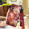 Elderly lady Waterproof Phone Case For Realme C65 Chinese style Fashion Lanyard Ring Silicone Soft case Dirt-resistant
