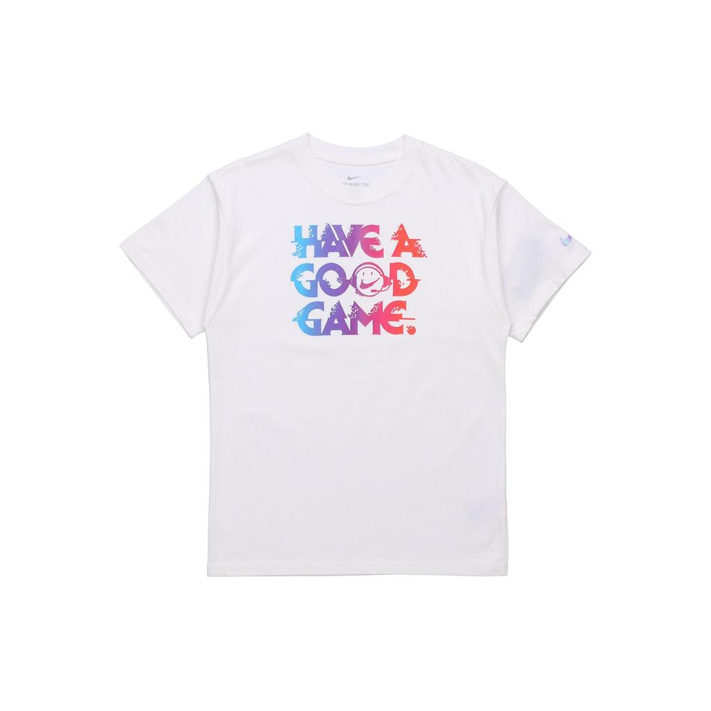 Nike T Shirts Men's White Crew Neck Moderate Straight Fit DC3939-100