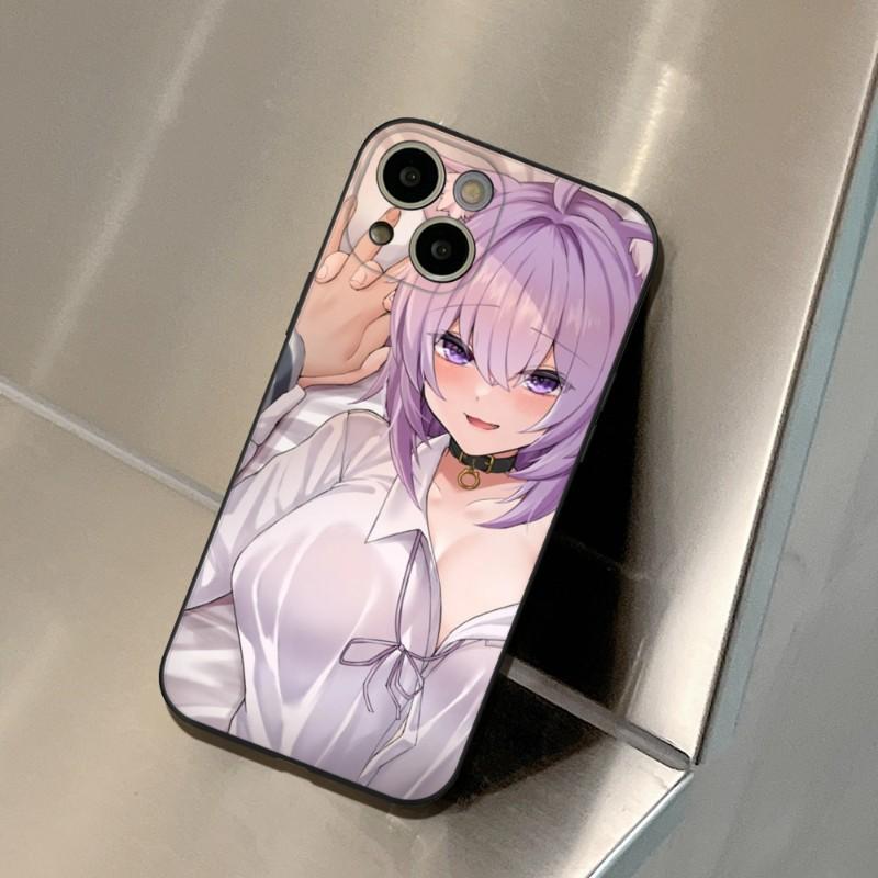Чехол для телефона Nekomata Okayu HOLOLIVE для iPhone 14 13 11 12 Pro 8 7 Plus X 13 Pro MAX XR XS MINI SE 2020 черные чехлы