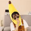 Забавный головной убор в виде банана, мягкие милые плюшевые шапки для переодевания, носимые реквизиты для фотосъемки, головные уборы, мультяшный фрукт, Хэллоуин, Рождество, аксессуары для косплея