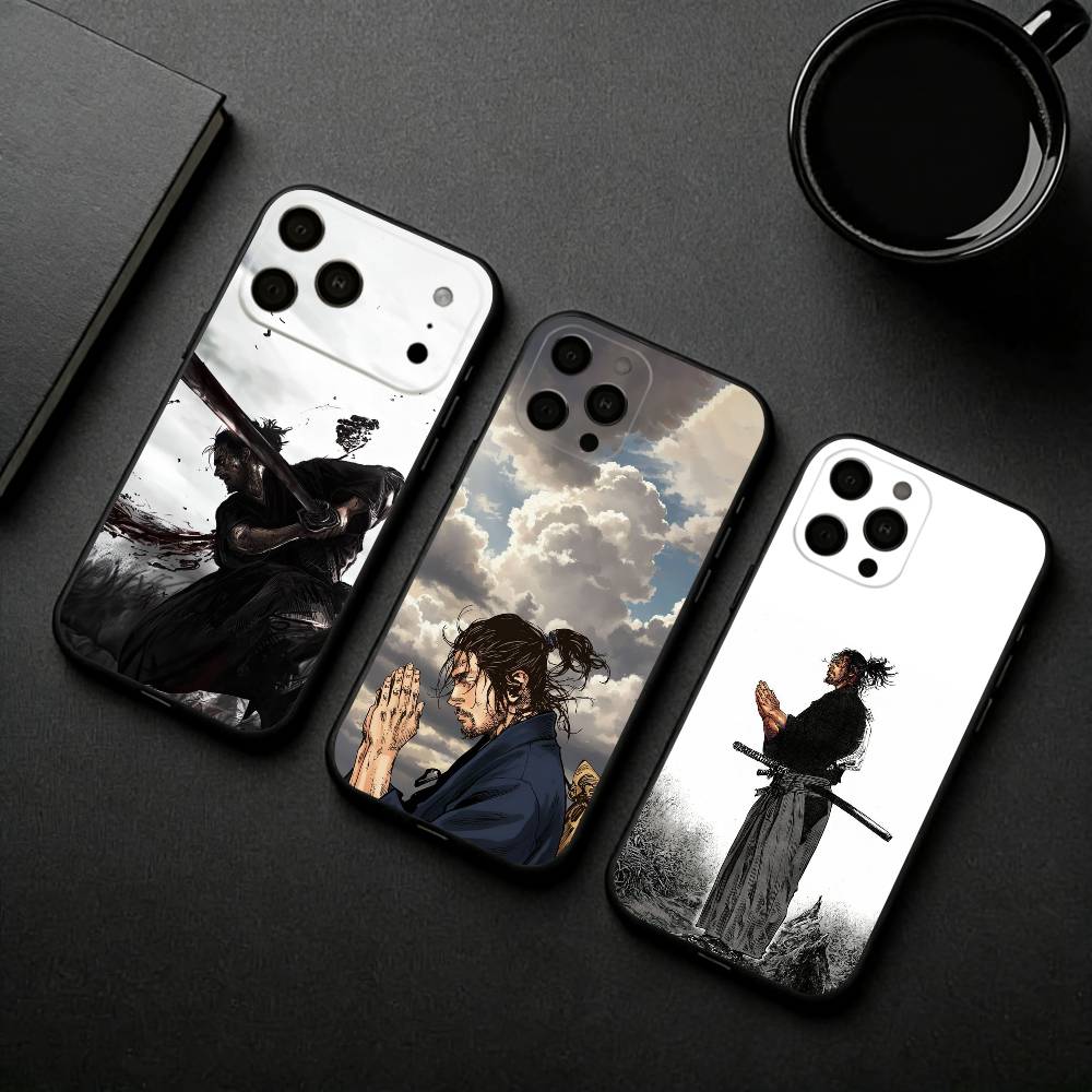 M-Миямото V-Скиталец M-Мусаси Чехол для телефона Силиконовый Мягкий Для IPhone 17pro 16 15 14 13 12 11 X XR Plus Pro Max Plus