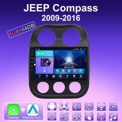 2 DIN Android Carplay автомобильное радио для JEEP Compass 2009-2016 мультимедийный проигрыватель головное устройство стерео GPS навигация BT WIFI 4+64 ГБ