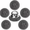 6Pcs Steel Wool Scrubber with Replacement Wire Pads Set(1 Scrubber+5 Pads)