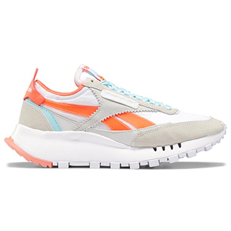 Reebok Классические кожаные женские кроссовки Legacy White Orange Flare Digital-Glow FY7435
