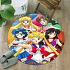 1pc Sailor Moon  Carpet, Round Rug, Comfortable, Suitable for Entryways, Living Rooms, Office, And Bedrooms, Christmas Decoration