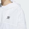 Adidas Оригиналы Adiclub Clover с логотипом и принтом, свободная ветровка с капюшоном, женская ветровка, белая IP1804
