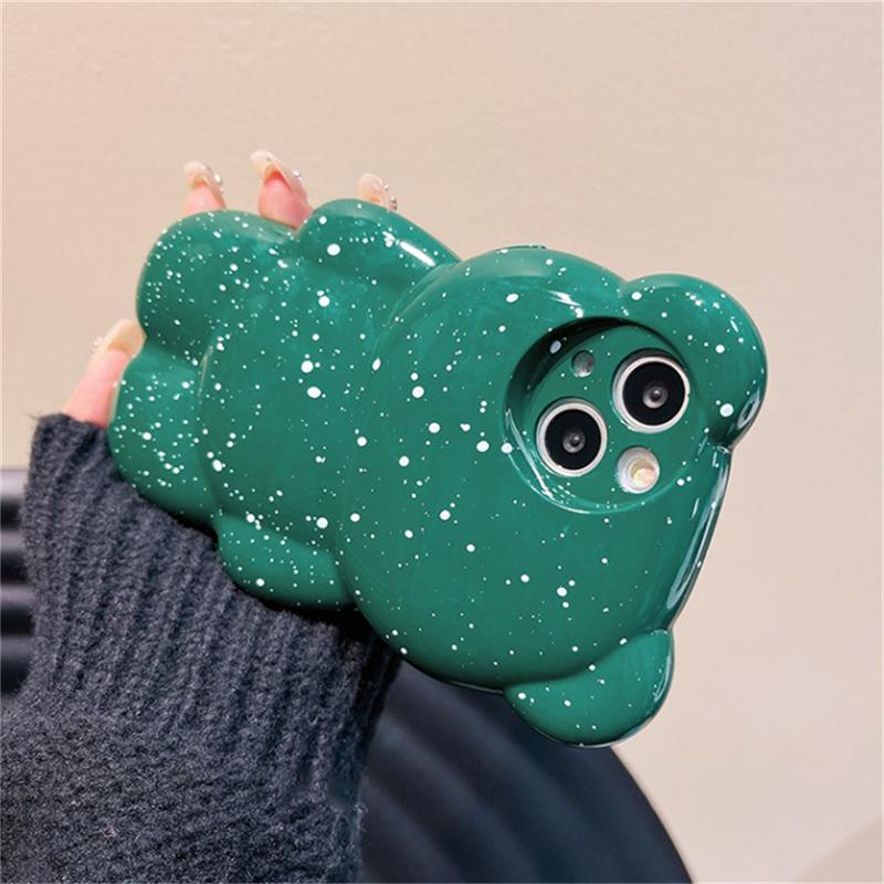 Корейский милый 3d мультяшный медведь, брызгающий чернилами, чехол для телефона для Iphone 14 13 12 11 Pro Max, противоударный мягкий чехол с прекрасным животным