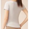 New Summer Running V-neck Yoga T Shirt Female Short sleeved Naked Quick drying Fitness Pleated Sports Top for Women