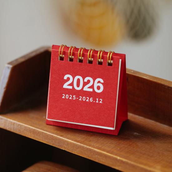 2 шт. Мини настольный календарь Окт. 2025-дек.. 2026 14-месячный планер Настольный Маленький Настольный Перекидной Календарь на двойной спирали для дома и офиса