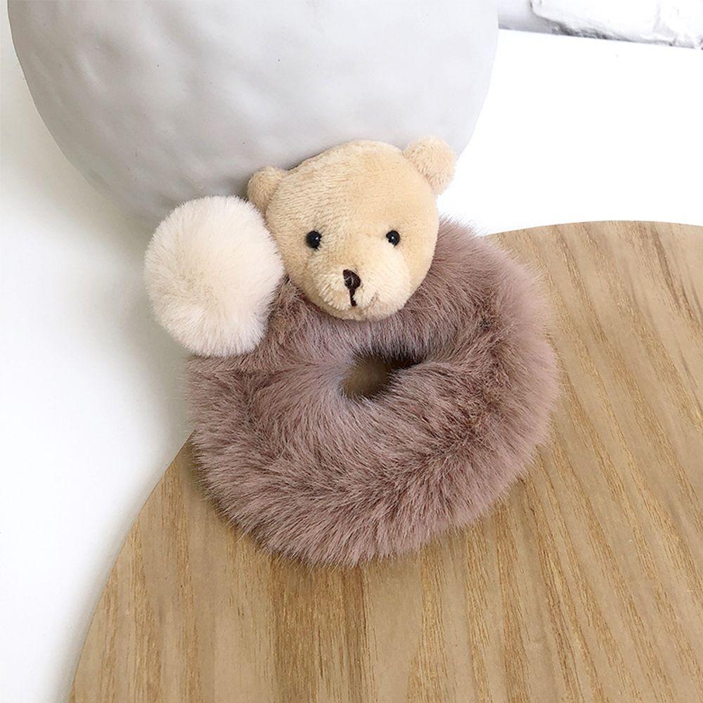 Tie Fashion Elastic Plush Bear Lovely Cute Hair Accessories Hair Rope Rubber Bands Ponytail Holder