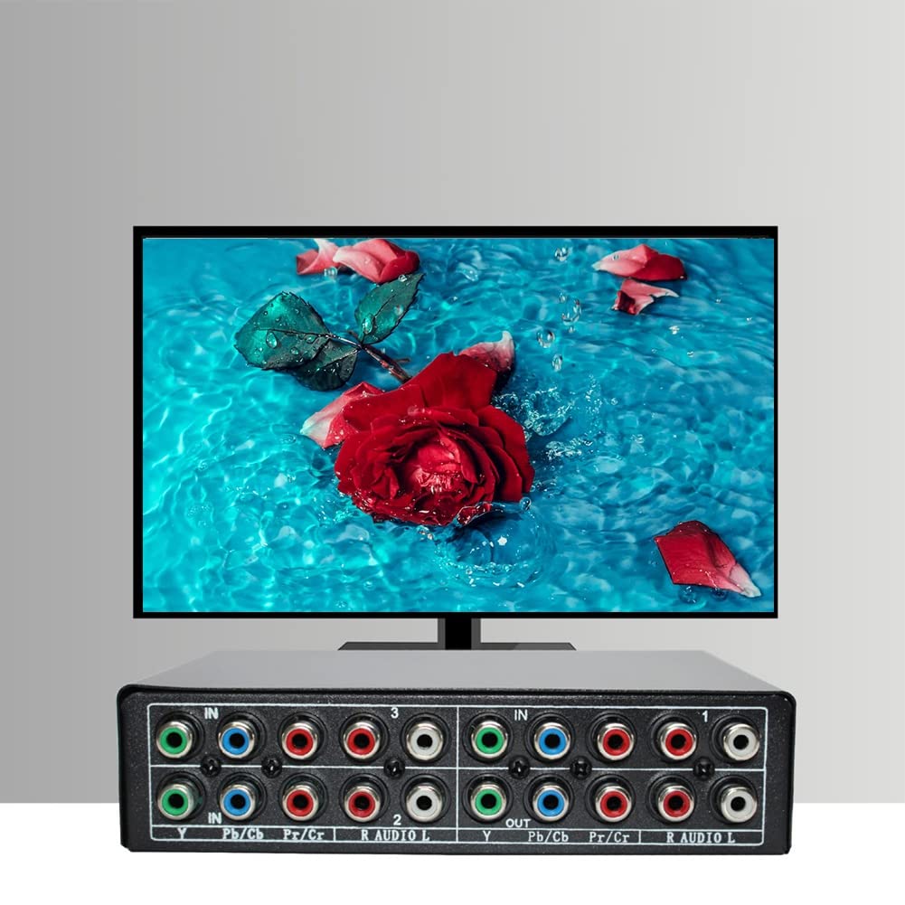 Компонентный RGB-переключатель Dovhmoh 5 YPBPR для PS2, DVD-плеера и ТВ, 3-жильный кабель, переключатель, коммутатор.