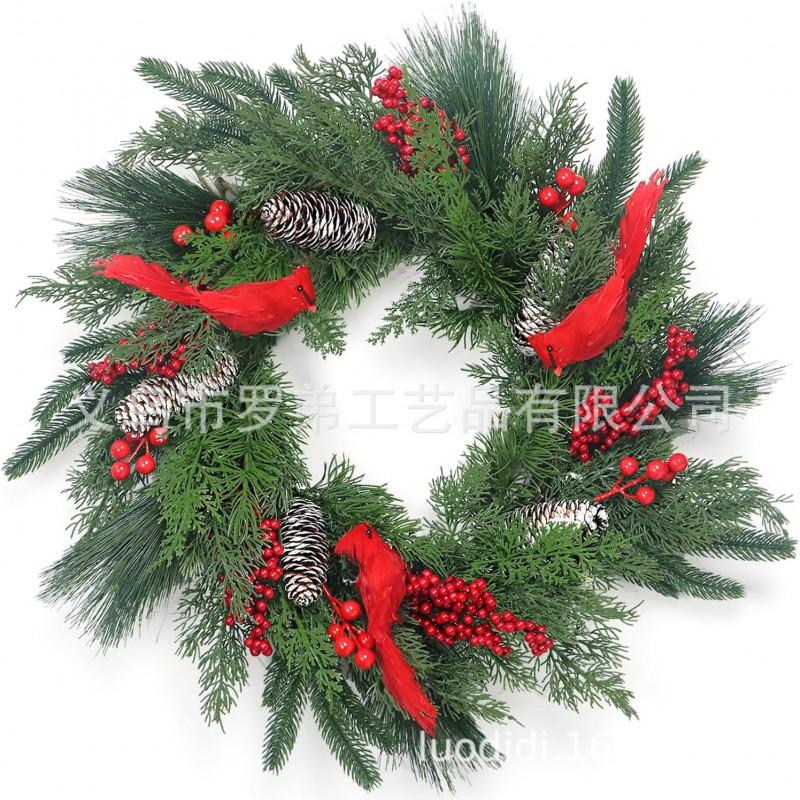 Christmas Wreath Door Hanging Decor Home Mall Window Party Festive Simulation Ornament