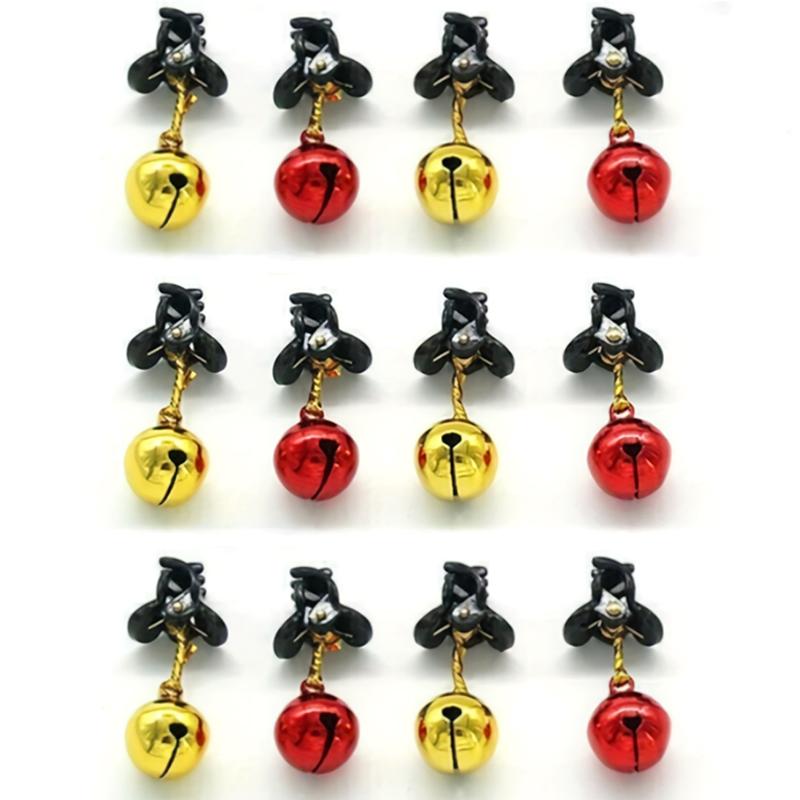 12pcs/Pack Mini Small Bell Man Colour Light Bulb Christmas Ornament Pendant Funny Gifts Accessories