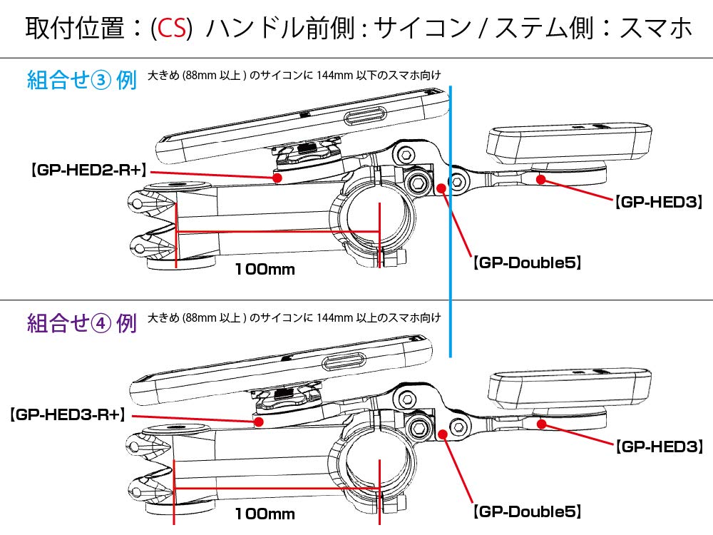 REC Mount+ / REC Mount Plus Triple Adapter Set, Mo