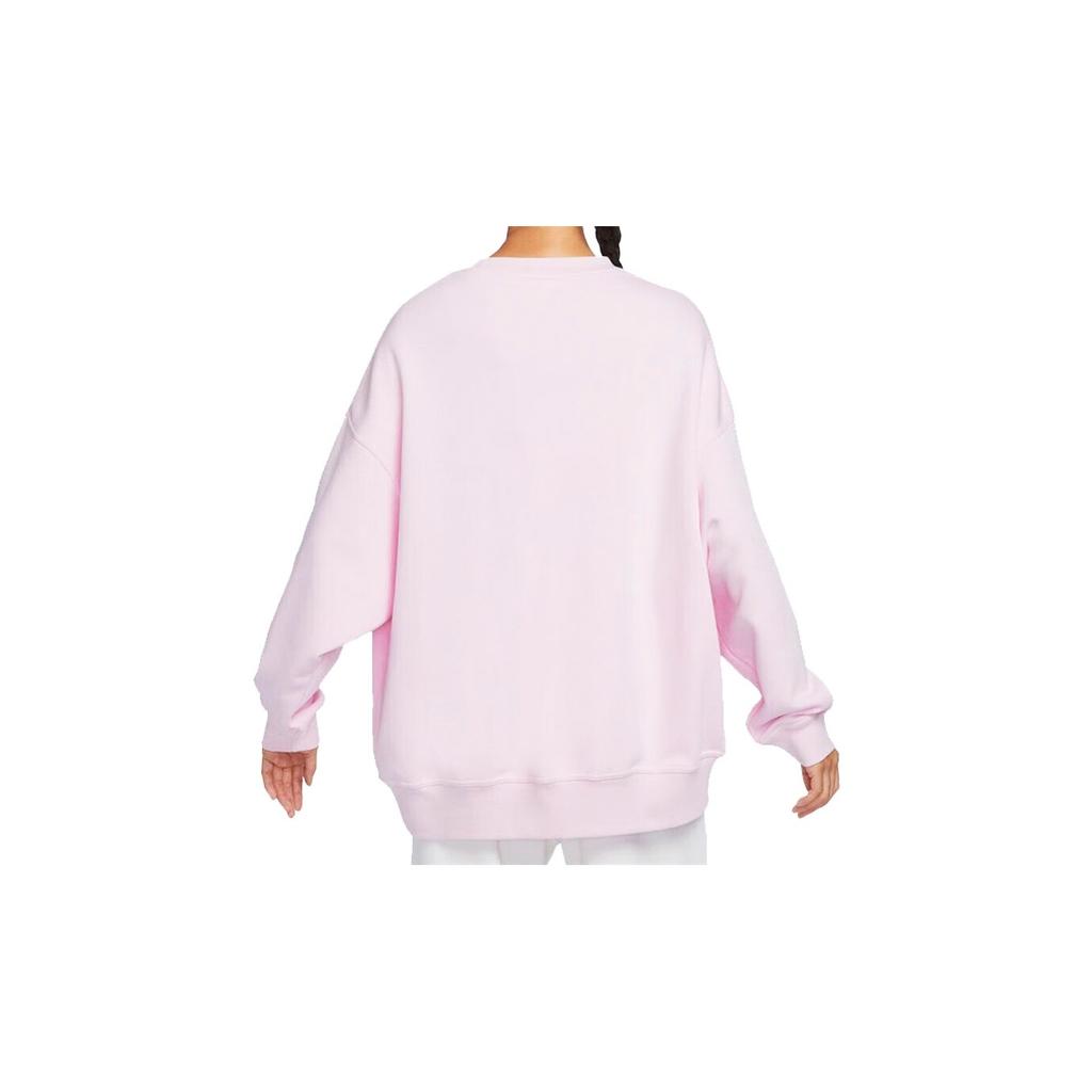 Nike As W Nsw Cozy Flc Os Crew Neck Casual Loose American Retro Sweatshirt Women sweatshirt Pink FV4012-663