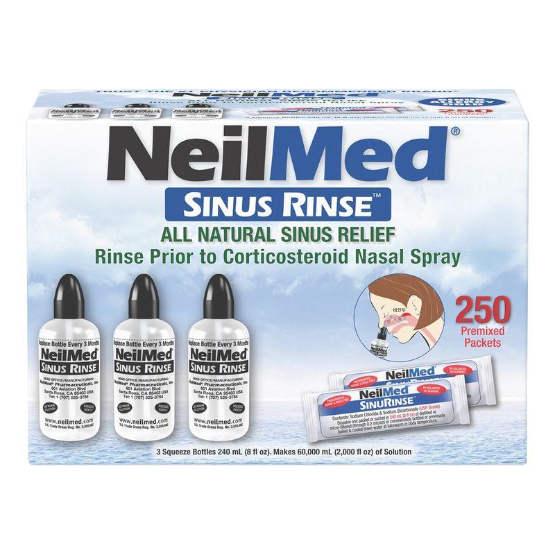 NeilMed Набор для промывания носа ( 3 бутылки + 250 пакетиков)