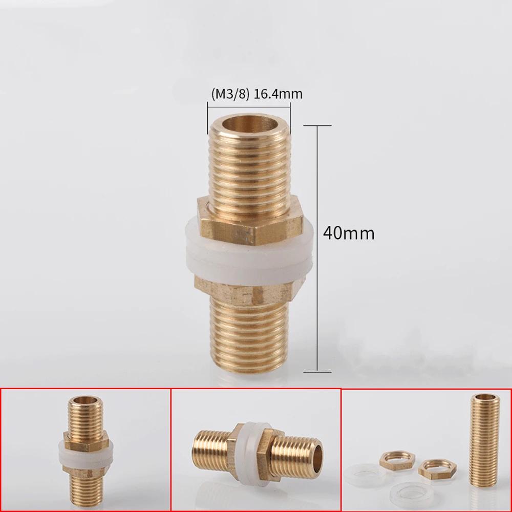 1/8" 1/4" 3/8" 1/2" 3/4" BSPP Наружная полная резьба Бочонок-ниппель Переборочный латунный соединитель Фитинг для бака