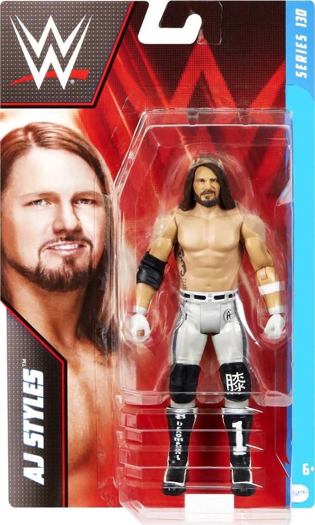 WWE Basic Aj Styles Poseable Action Ages 6-Inch Figure, Collectible, 6+