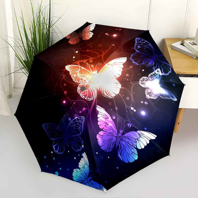 Glowing Butterfly Wall Stickers, Colorful Butterfly Decals for Kids Room Decor, Butterfly Theme Party Supplies, Butterfly Home DecorationsUmbrella, Cu