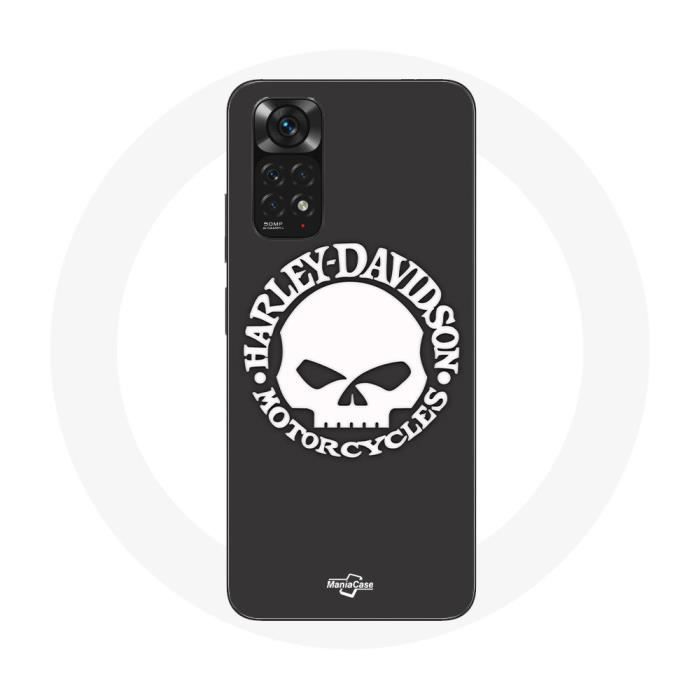 Coque - MANIACASE - Xiaomi Redmi Note 11S - Souple - Noir - Tête de mort