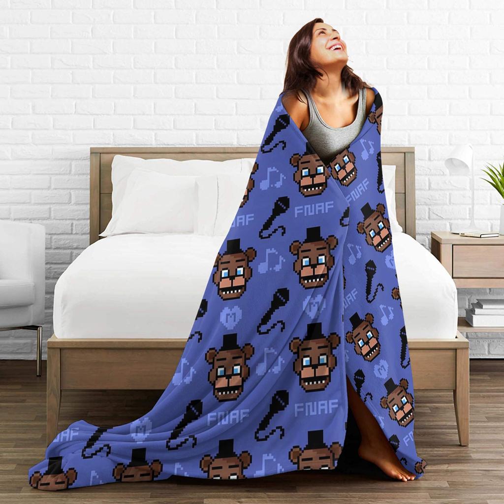 FNAF At Freddys Plush Blanket Kids Flannel Throw Blanket For Home Decor Super Soft Design Quality Bedspread Birthday Gift