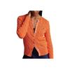 Polo Ralph Lauren SS24 Solid Slim Fit Crew Neck Long Sleeve Knit Sweater Women Sweater Orange WMPOSWENDW20234-400