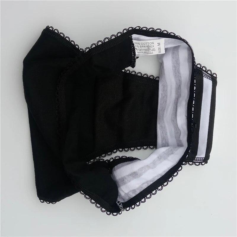 Сексуальные трусики для женщин, хлопковое мягкое женское нижнее белье, комплект кружевных трусов, женское полосатое бикини, нижнее белье, 6 шт./лот