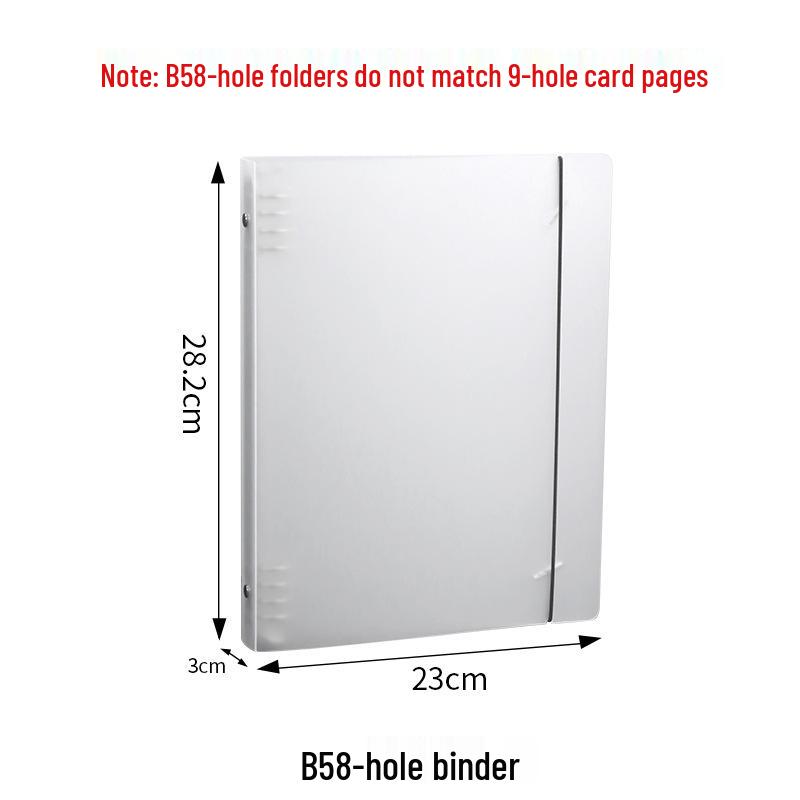 Loose-Leaf Ring Binder Notebook Cover, A4/B5/A5/A6, 4/6/9 Hole Portfolio File Folder