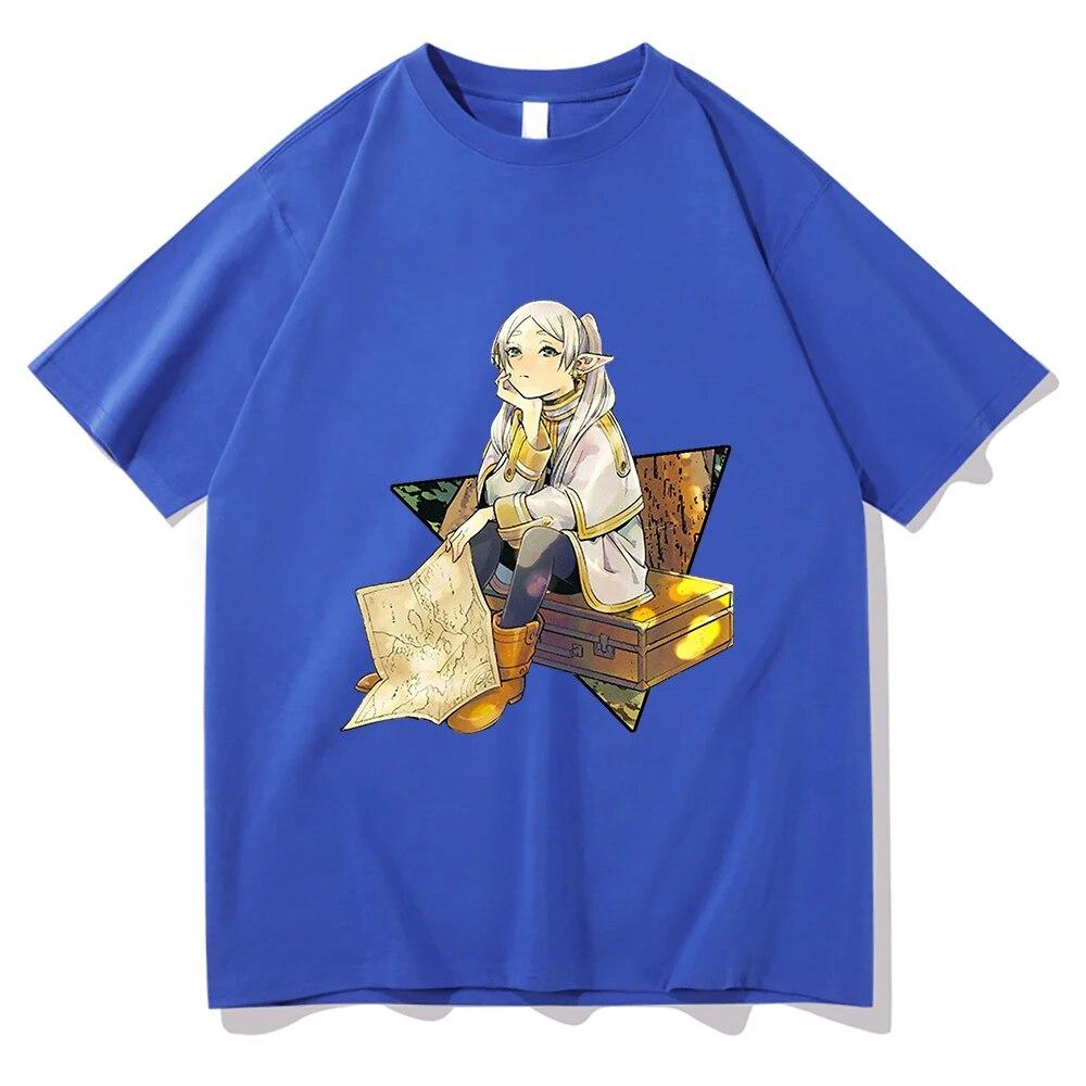 Футболка Frieren Beyond Journey's End, модная унисекс Harajuku Kawaii Sousou No Frieren, футболка унисекс, аниме Unisexga, хлопковые футболки унисекс