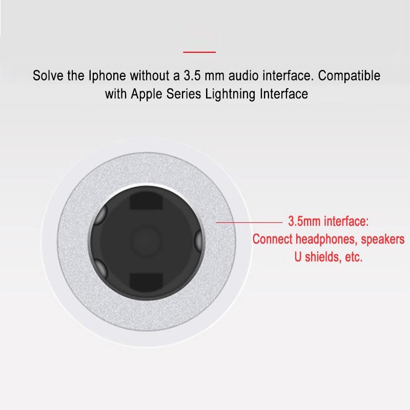 Supports Full System for IPhone Lightning To 3.5mm Earphone Headphone Jack Aux Adapter Cable Adapter