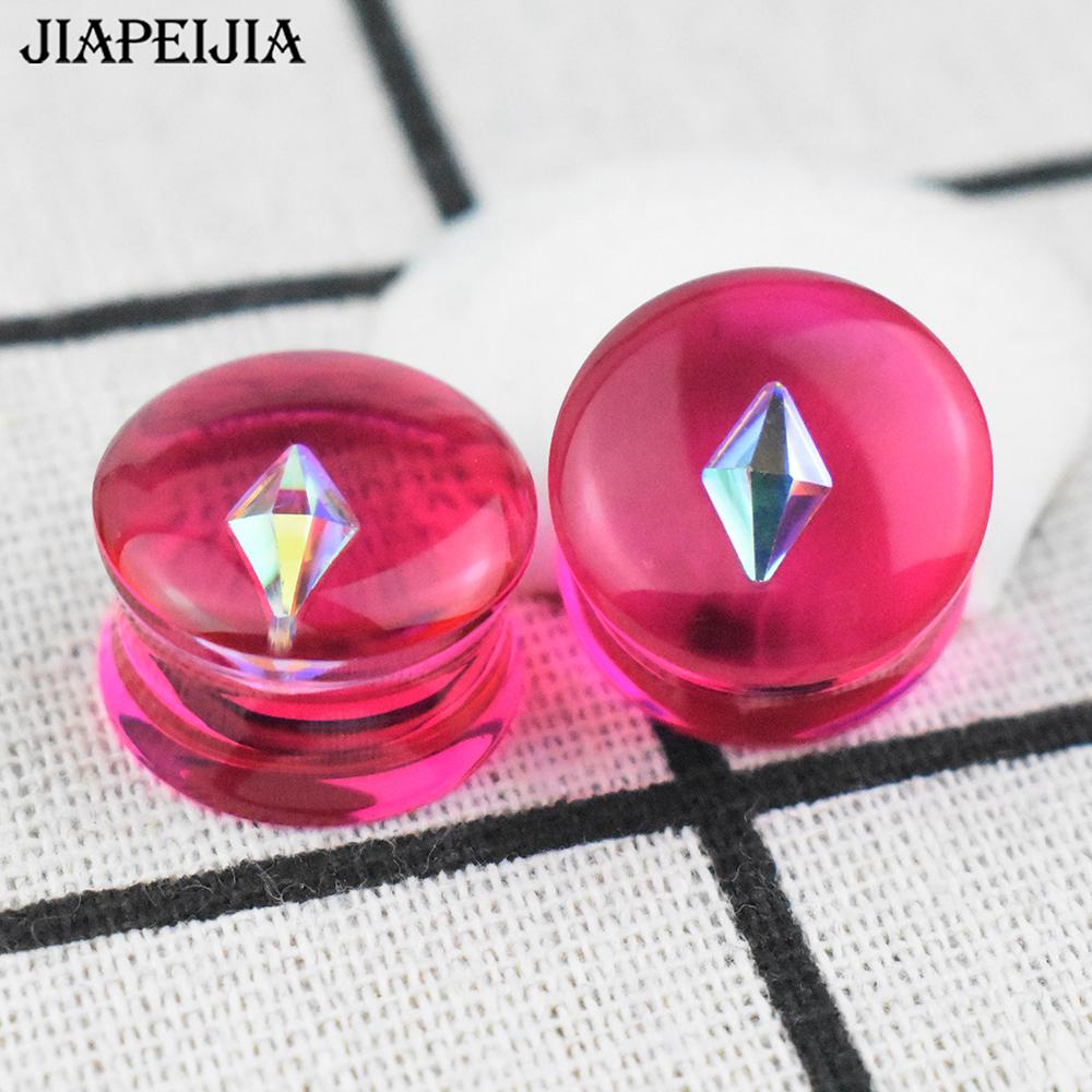 Акриловые расширители для ушей, Double Flared Ear Tunnels, Украшения для пирсинга тела для растяжения ушей, 2 шт., Модные расширители для ушей для женщин