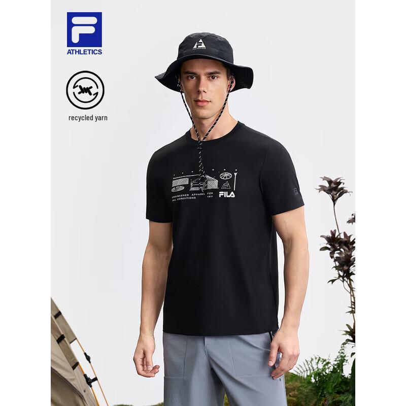 Fila Мужская вязаная футболка с коротким рукавом и круглым вырезом