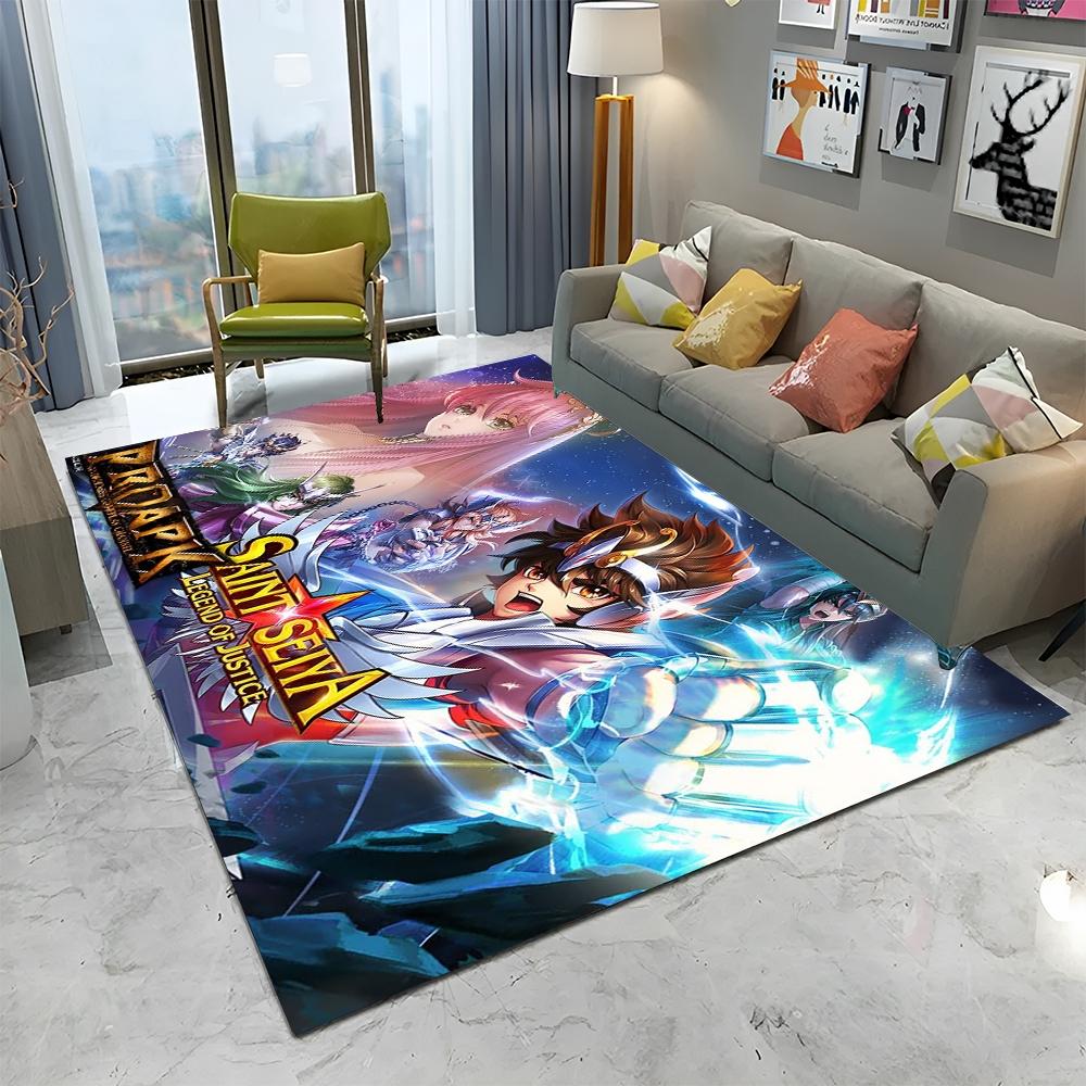 Ретро Saint Seiya ковер с рисунком аниме для дома, гостиной, спальни, дивана, коврика, декор, детский игровой коврик, нескользящий напольный коврик