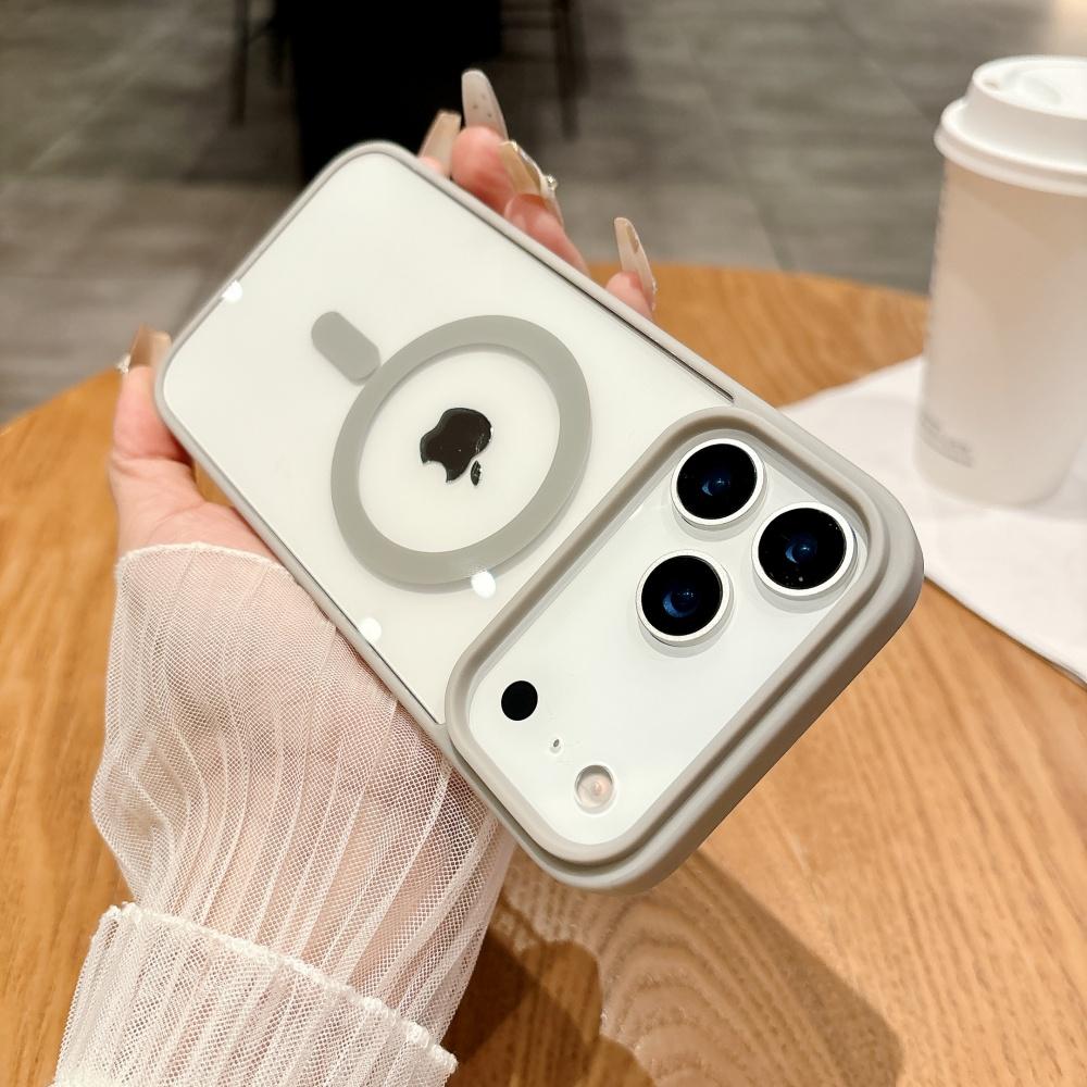 Простой магнитный чехол для iPhone 17 Air 17Pro Max 16e 15 Plus 14 13 12 mini 11 Pro Max Magsafe Прозрачная задняя крышка для беспроводной зарядки