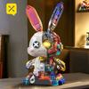 TOYLINX 1377 деталей Киберпанк Механический Кролик Строительные Блоки Светодиодный Светящийся Кирпичик Коллекционная Головоломка для Взрослых DIY Игрушка Настольное Украшение